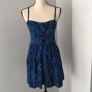 EXPRESS Women Spring Back smocked Floral Print Dress | XS